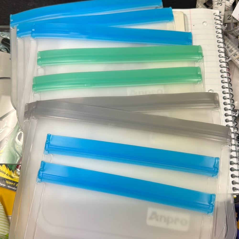 Anpro silicone food storage bags snack size sandw size reusable 9 new bags